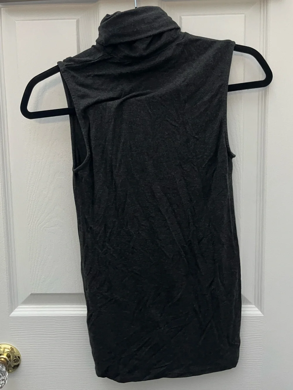 Majestic Sleeveless Turtleneck - Charcoal - Picture 3 of 8